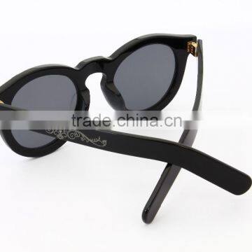 Black Custom Round Mirror Sunglasses photo-4