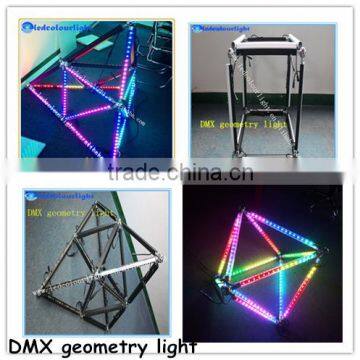 DMX 3D geometry meteor tube lights