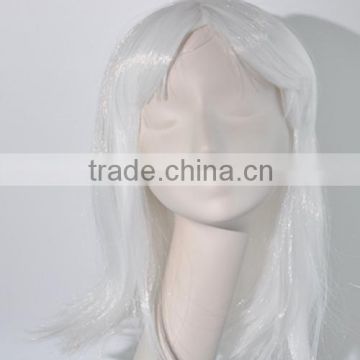 Hot selling White wig with bangs synthetic wig N241