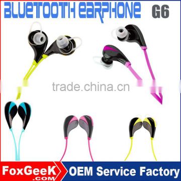 mini bluetooth earphone for all phones in- ear bluetooth handset G6 bluetooth earphone