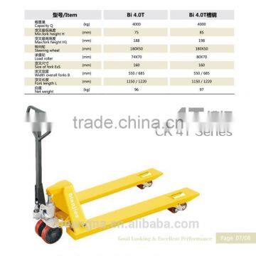 New 4 ton fork lift price manual hydrual pallet truck