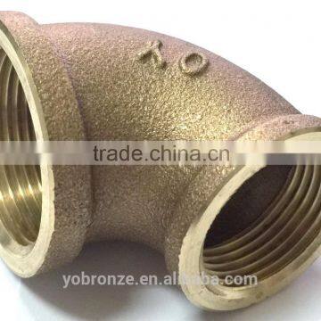 supply good quality 1/8~4inch bronze 90 degree male elbow