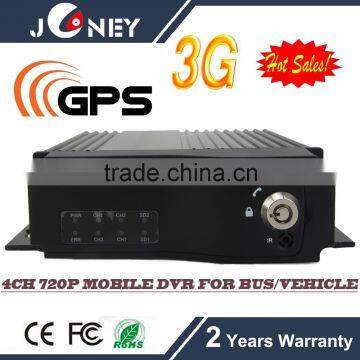 3g Gps 720p hd Dvr 4ch Mobile Bus/vehicle Video Dvr H.264 ahd dvr with sd card recording (MDR310WGG)