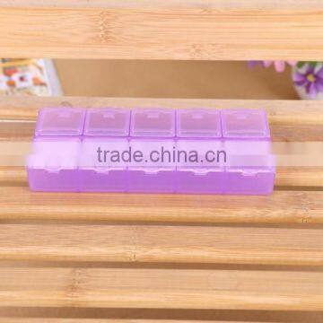 13.2*6*1.9cm Jewelry Adjustable Plastic 10 Compartment Storage Box Jewelry Earring Bin Case Container photo-6