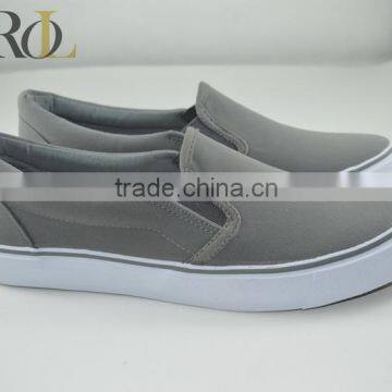 Men Canvas no Lace Shoes Nubuck PU Shoe for Men Vulcanized Shoes photo-3