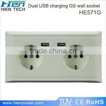 China Manufacture usb wall socket europe wall outlet socket eu