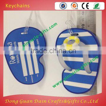 Silicone promotional soft pvc luggage tags with waterproof