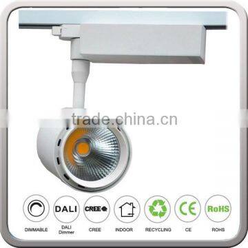 White Black Color Gallery 30W COB LED Track Rail Light Spotlight