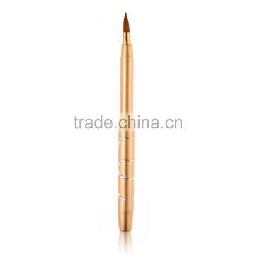 Retractable Lipbrush Mini Flexible Lip Brush Portable Alloy Outer Tube Cover Makeup Tool Travel Home Use photo-4