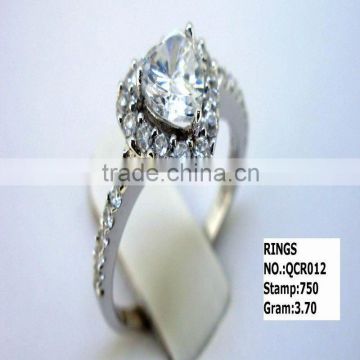 best price 925 silver heart shape ring with top quality QCR012