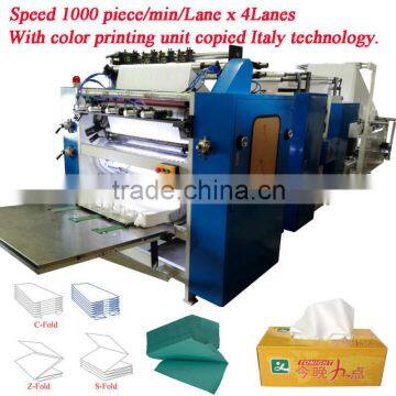 Italy Design Embossing Laminating Printing High Speed Automatic Home Use Tissue Machine