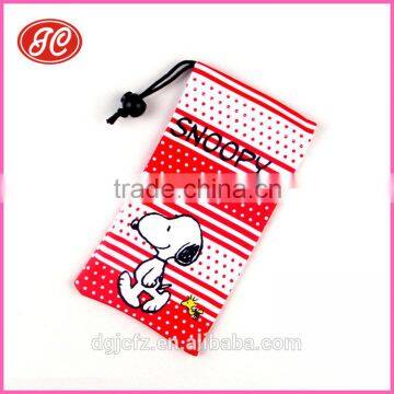 Hot New Products for 2016 Snoopy Logo Microfiber Mobile Phone Pouch photo-2