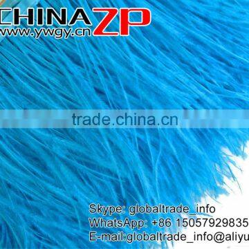 ZPDECOR Top Quality Factory Directly Supply Ostrich Feather Size 5-6 Inch Dodger Blue Marabou Feather Trim photo-3