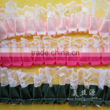 ribbon embroidery lace trim for curtain dresses