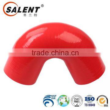 Standard 63mm Reinforced Red 135 Degree Flexible Clear Silicone Elbow Hose Rubber Hose