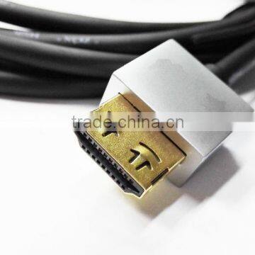 1.8M Metal Slim HDMI cable with lock gold plated