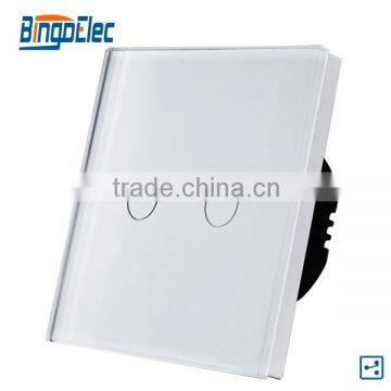 2 Gang Tempered Glass Panel Intelligent Wall Switch photo-2