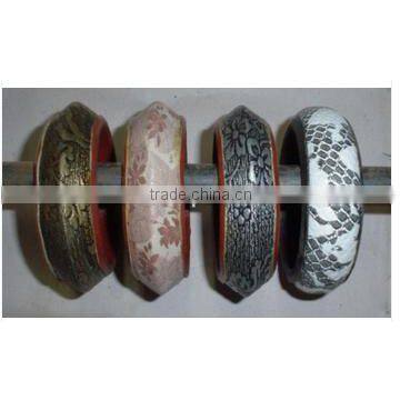 SIXTH SENSE Lather Inlay Bangles photo-2