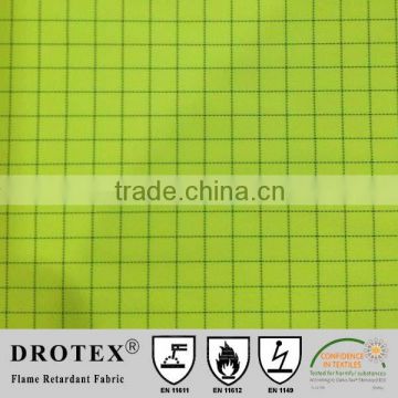 300D oxford flame retardant, anti-static and fluorescent yellow fabric for raincoat