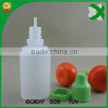 hot design e juice liquid dropper bottle 20ml with long thin tip