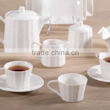 Hot sale cremic tea set for buffet used in hotel or resturant wholesale