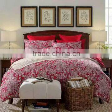 New design 3pc bedding set,cotton printed bed cover set