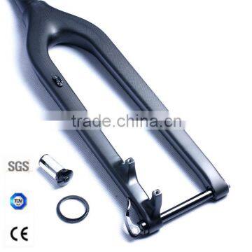 Full T800 carbon fiber 29er MTB fork matte/glossy finish,100*15mm 3K or UD black carbon mountain bike fork