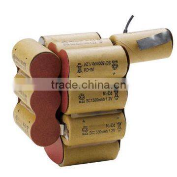 Customized rechargeable SC1500 ni cd battery pack for power tool