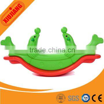 Double Seats Plastic Rocking Horse for Kids Indoor Outdoor Playground photo-4