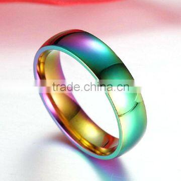 Wholesale pay price jewelry stainless steel rainbow gay men ring
