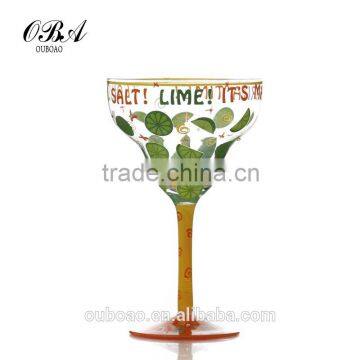 Decal Margarita Glass Of Leisure Time,Festival/ gifts Margarita Wine Glass