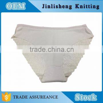 Europe Style White Colour Sexy Lace Milk Silk Briefs Panty Ladies Beautiful Undergarment photo-4
