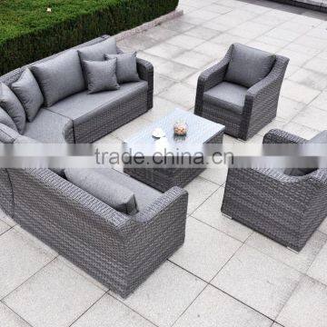 Patio Sectional Furniture Wicker Rattan Sofa Set With Cushions photo-2