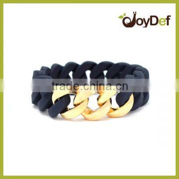 NAVY GOLD color silicon braclet