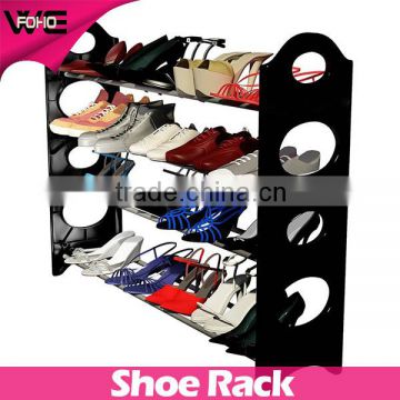 Closet Shoe Rack 20 Pair Organizer Home Storage Holder Stand 4 Tier Shelf Black