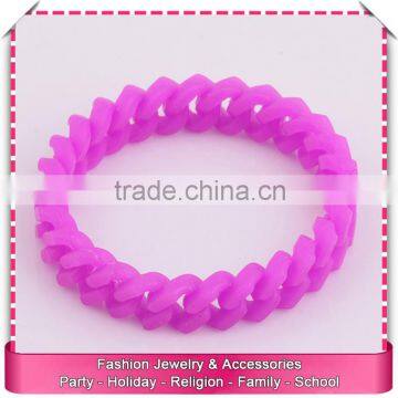 Best Quality Braided Silicone Chain Bracelets, Hot Sale Name Rubber Band Bracelet photo-3