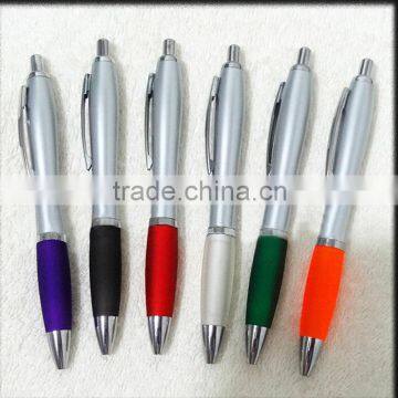 colorful rubber grip office stationery plastic promotion gourd ball pen