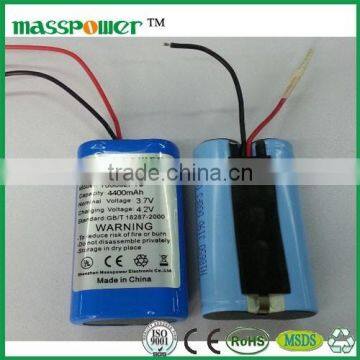 18650 lithium battery pack 1S2P 3.7v 4000mah battery