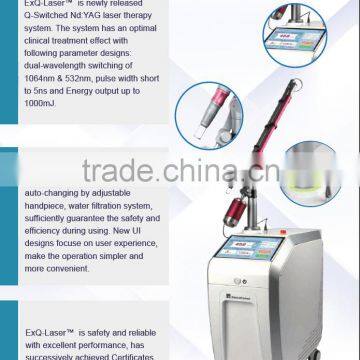 532nm Vertical Design Nd Yag Q Facial Veins Treatment Switched Tattoo Removal Laser Beauty Machine photo-3