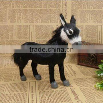 Cute Donkey Garden Decor Furry Donkey Craft Made Goat Fur