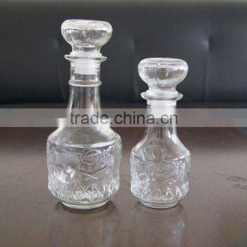 high quality clear glass wine bottle