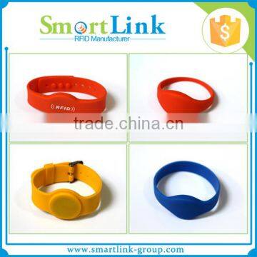 Silicone/PVC Material 134.2Khz EM4305 Rfid Wristband Tag, Colorful Waterproof Bracelets photo-2