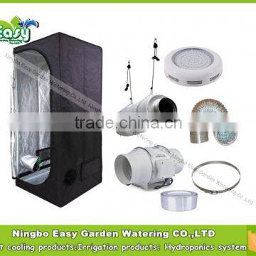 Complete indoor grow tent kits with 50W LED grow light and ventilation equipment.Size 2'x2'x5'. 60X60X140CM