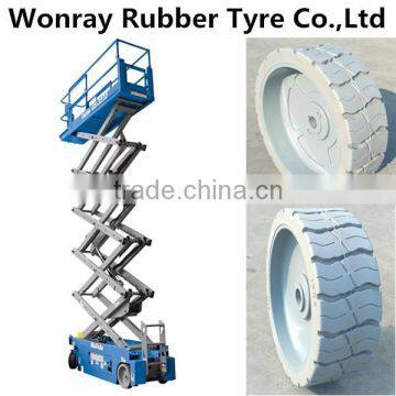 Genie parts 15*5 Non Marking tire rubber tire with rim 2 Year Warranty for Typical Model GENIE GS1930