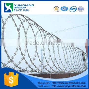 Hot Sale  China ISO9001 Concertina Razor Barbed Wire ,BTO-22 Galvanized Razor Wire ,CBT-65 Razor Wire Price