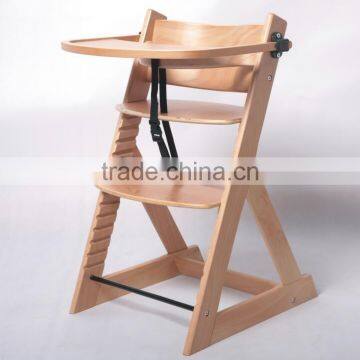 EN14988 Beech wood multifunctional baby high chair 3 in 1 high chair baby feeding