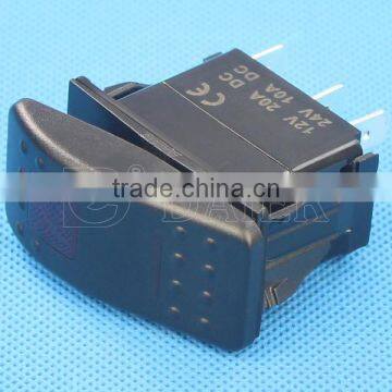 4 Blade Pins Laser Etched Rocker Switch With Red Lamp photo-2