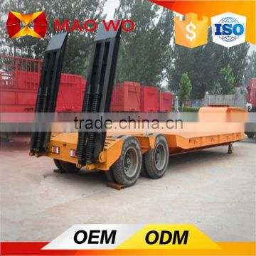 MAOWO 2 axle 30 ton low flatbed semi trailer for excavator transport