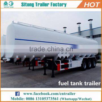 Hot selling 3 axles 45000 liters tanker truck trailer / fuel bowser trailer / fuel tank trailer