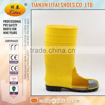 Yellow Pvc Safety Shoes With Steel Toe and Mid Plate photo-2